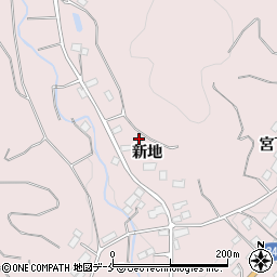 福島県伊達市梁川町五十沢（新地）周辺の地図