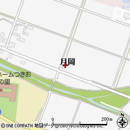 新潟県新発田市月岡周辺の地図