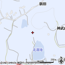 福島県伊達郡国見町泉田新田前周辺の地図