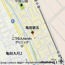 新潟市立　亀田第五保育園周辺の地図