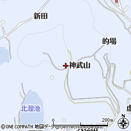 福島県伊達郡国見町泉田神武山周辺の地図