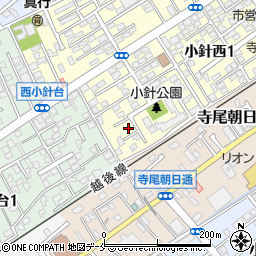 新潟県新潟市西区小針西1丁目14周辺の地図