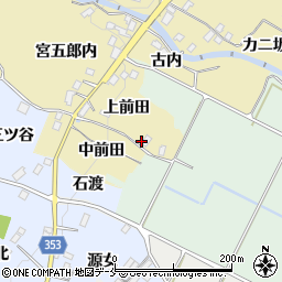 福島県国見町（伊達郡）小坂（上前田）周辺の地図