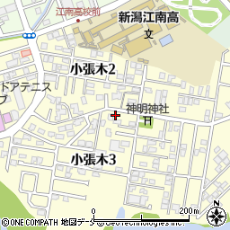 小張木自治会館周辺の地図