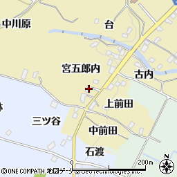 福島県伊達郡国見町小坂宮五郎内周辺の地図
