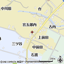 福島県国見町（伊達郡）小坂（宮五郎内）周辺の地図