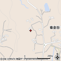 福島県伊達市梁川町東大枝（西金谷）周辺の地図