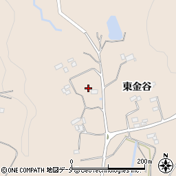 福島県伊達市梁川町東大枝金谷周辺の地図