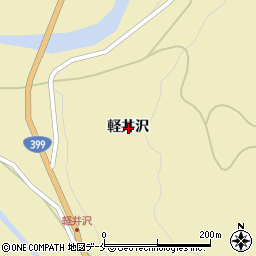 福島県福島市飯坂町茂庭軽井沢周辺の地図