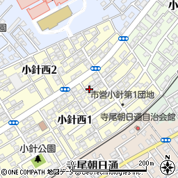 新潟県新潟市西区小針西1丁目6周辺の地図