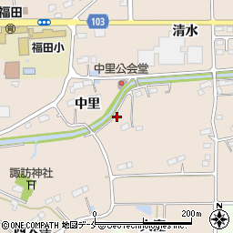福島県新地町（相馬郡）福田（中里）周辺の地図