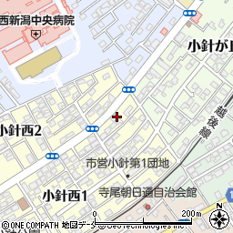 新潟県新潟市西区小針西1丁目5周辺の地図