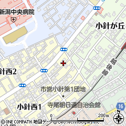新潟県新潟市西区小針西1丁目5-2周辺の地図