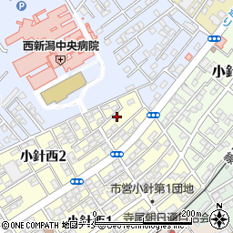 新潟県新潟市西区小針西2丁目2-15周辺の地図
