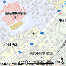 新潟県新潟市西区小針西2丁目2周辺の地図