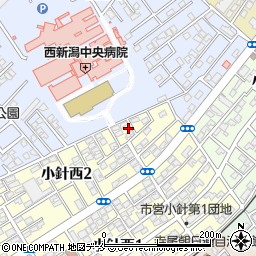 新潟県新潟市西区小針西2丁目4-25周辺の地図