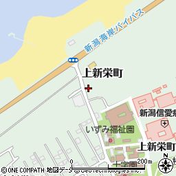 新潟県新潟市西区上新栄町周辺の地図