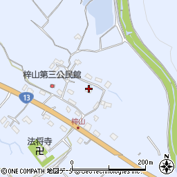 山形県米沢市万世町梓山1251周辺の地図