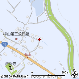 山形県米沢市万世町梓山1213周辺の地図