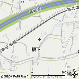 福島県伊達郡国見町石母田榎下周辺の地図