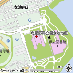 新潟県立自然科学館　１階特別展示室周辺の地図