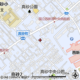 新潟県新潟市西区真砂周辺の地図