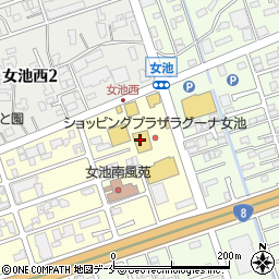 ココカラファイン女池店周辺の地図