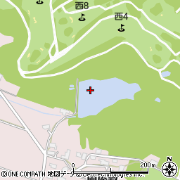 浦谷地溜池周辺の地図