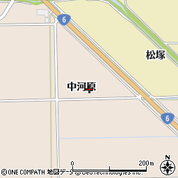 福島県相馬郡新地町福田中河原周辺の地図