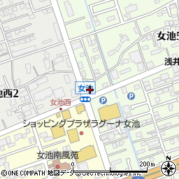松屋新潟女池店周辺の地図