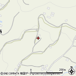 福島県伊達郡国見町内谷花舘周辺の地図