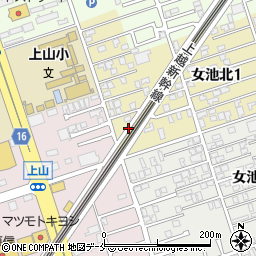 新潟県新潟市中央区女池北1丁目19周辺の地図