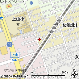 新潟県新潟市中央区女池北1丁目19-13周辺の地図