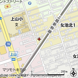 新潟県新潟市中央区女池北1丁目19-14周辺の地図