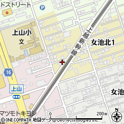 新潟県新潟市中央区女池北1丁目19-16周辺の地図