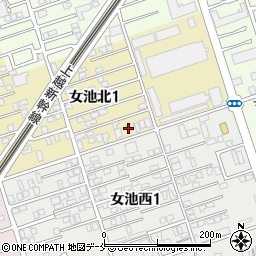 新潟県新潟市中央区女池北1丁目7-14周辺の地図