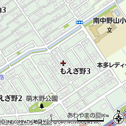 新潟県新潟市東区もえぎ野3丁目周辺の地図