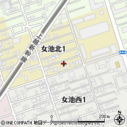 新潟県新潟市中央区女池北1丁目7-1周辺の地図