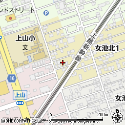 新潟県新潟市中央区女池北1丁目20周辺の地図