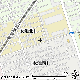 新潟県新潟市中央区女池北1丁目7周辺の地図