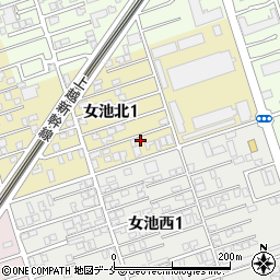 新潟県新潟市中央区女池北1丁目7-2周辺の地図
