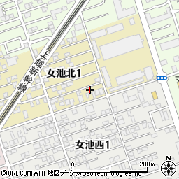 新潟県新潟市中央区女池北1丁目7-4周辺の地図