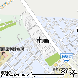 新潟県新潟市西区有明町周辺の地図
