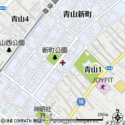 新潟県新潟市西区青山新町13-25周辺の地図