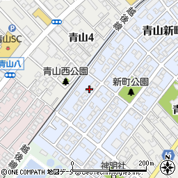 新潟県新潟市西区青山新町8-9周辺の地図