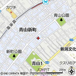 新潟県新潟市西区青山新町21-8周辺の地図