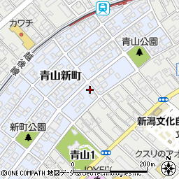 新潟県新潟市西区青山新町21-7周辺の地図