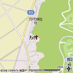 新潟県新発田市万代周辺の地図