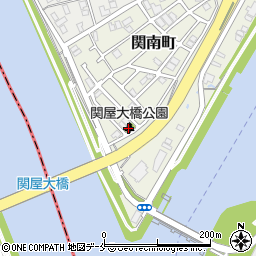 関屋大橋公園周辺の地図