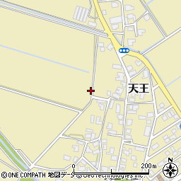 新潟県新発田市天王周辺の地図